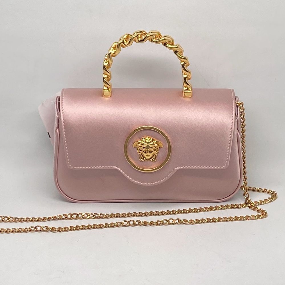 Versace La Medusa Satin Mini Bag